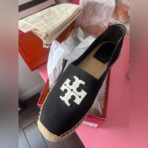 Brand New Tory Burch Black Espadrilles